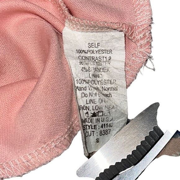 CocoLove flowy fun dress size small rose pink, blue and green w floral scrolls - Picture 7 of 10